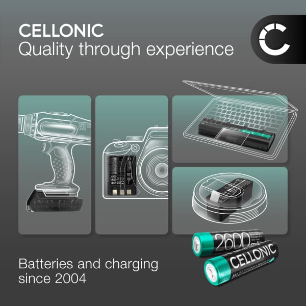 1x Battery for Motorola GP344, GP388, GP140, GP328 Plus, GP1280, GP240, GP688, EX560 XLS, EX600 XLS 7.4V 1800mAh Li Ion from CELLONIC