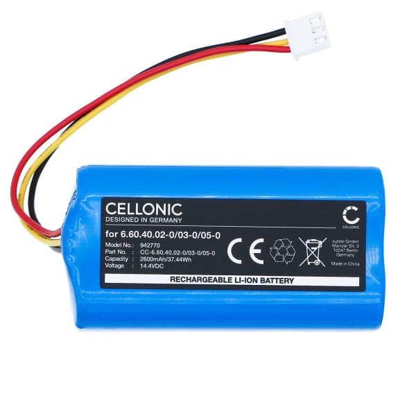 Akku imuriin Blaupunkt XBOOST, XVAC, Bluebot XEASY, AENO RC2S, RC3S, Evolveo RoboTrex H9 - 2600mAh vaihtoakku tuotemerkiltä CELLONIC