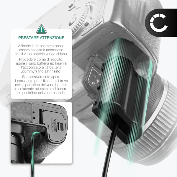 Adattatore di alimentazione DMW-AC8 + DMW-DCC17 per Panasonic Lumix DC-GH5 II DC-S5 G9 GH5 GH5S batteria finta dummy, DC coupler per una fonte di corrente continua