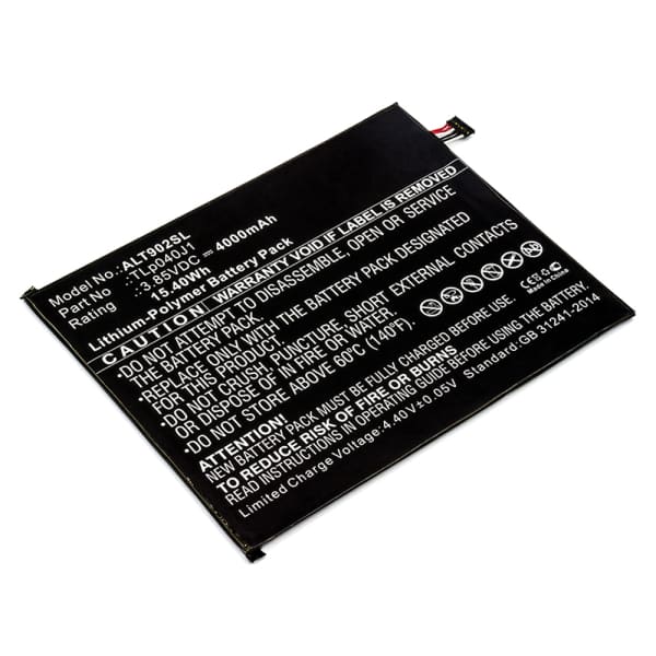 TLp040J1, TLP040K7 Battery for Alcatel 1T 8082, A30 Tablet 4G LTE 9024W, Joy Tab 9029Z Tablet Battery Replacement - 4000mAh TLp040J1, TLP040K7 Battery for Alcatel 1T 8082, A30 Tablet 4G LTE 9024W, Joy Tab 9029Z Tablet Battery Replacement - 4000mAh