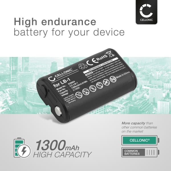 Akku kaukosäätimeen Rode VideoMic Pro Plus / Performer TX-M2 - LB-1, 1300mAh, 3.7v vara-akku