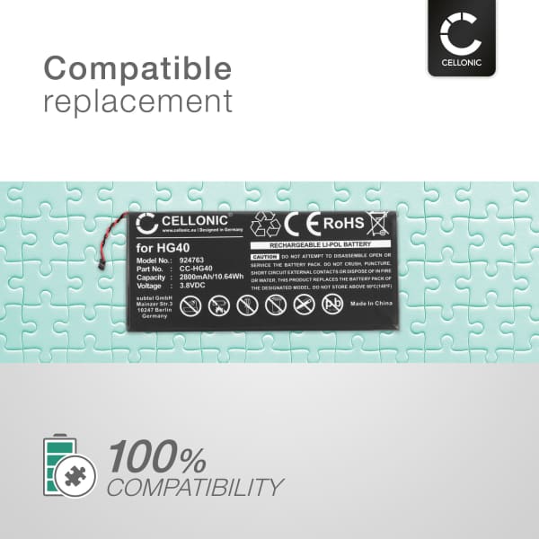 HG40, SNN5984A Battery for Motorola Moto G5 Plus Smartphone / Phone Battery Replacement - 2800mAh