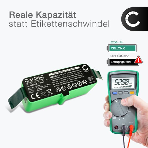 BLESYS Ersatzakku 5200mAh Für IRobot Roomba - Längere Laufzeit Für 900/800/700/600 Serie