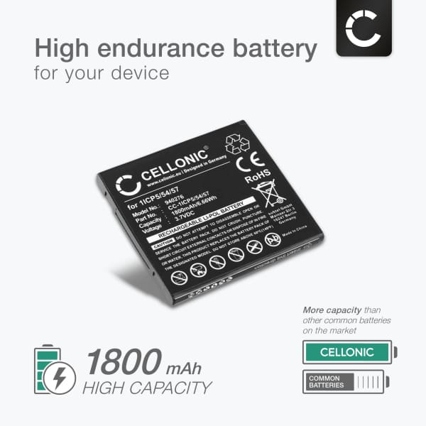 1ICP5/54/57 Battery for Angelcare AC517, AC510, AC417, AC315, AC310 Baby Monitor / Phone / Camera Battery Replacement - 1800mAh