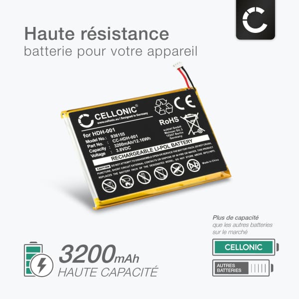Batterie de remplacement HDH-001, HDH-002,HDH-003, HDH-A-BPHAT-C0 3200mAh pour Nintendo Switch Lite
