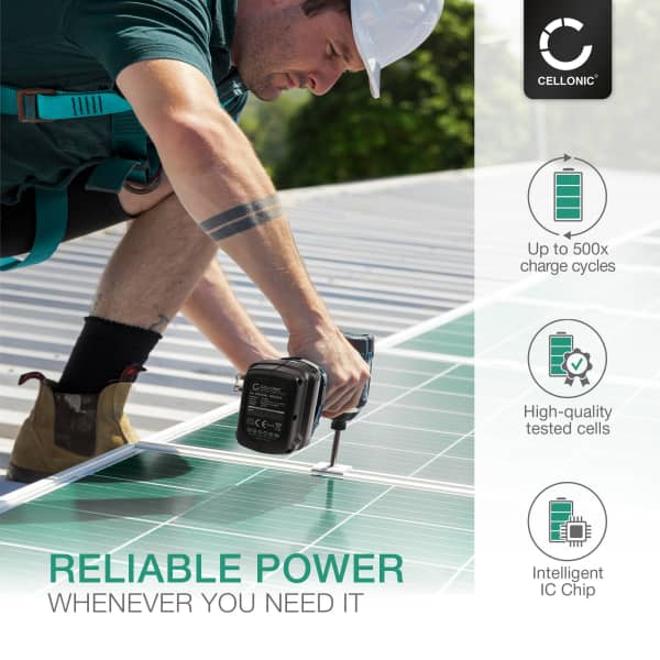 2x Akku työkaluun Black & Decker EGBL14KB, EGBL14K,ASD14kB, ASL148KB, EGBHP146BK, EGBHP146K - BL1114, BL1314, BL1514 vaihtoakku, 14.4V, 2.5Ah, Li Ion