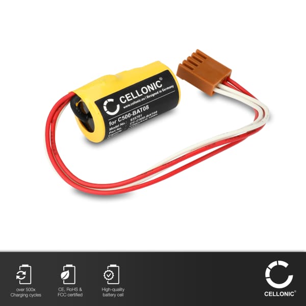 Battery for Omron C1000H C1000HF C120 C120F C20 C2000H C20P C20PF C28P C28PF C40P C40PF C500 C500F C50K C60K C60P C60PF CQM1 CV1000 1700mAh from CELLONIC