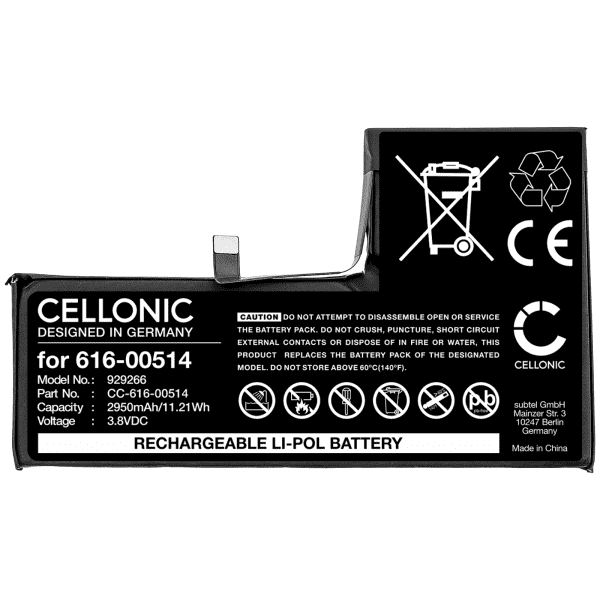 616-00512 Battery for Apple iPhone Xs (A1920, A2097, A2098, A2099, A2100) Smartphone / Phone Battery Replacement - 2950mAh