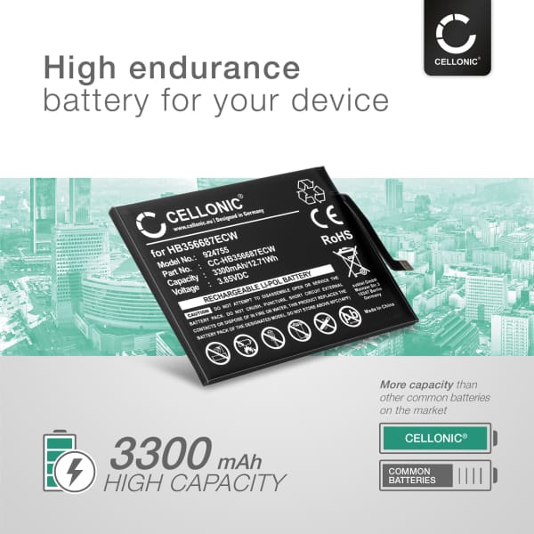 CELLONIC Phone Battery Replacement for Huawei P Smart Plus / P30 Lite / Nova 2 Plus / Honor 7x + 17-Tool Phone Repair Kit - HB356687ECW 3300mAh