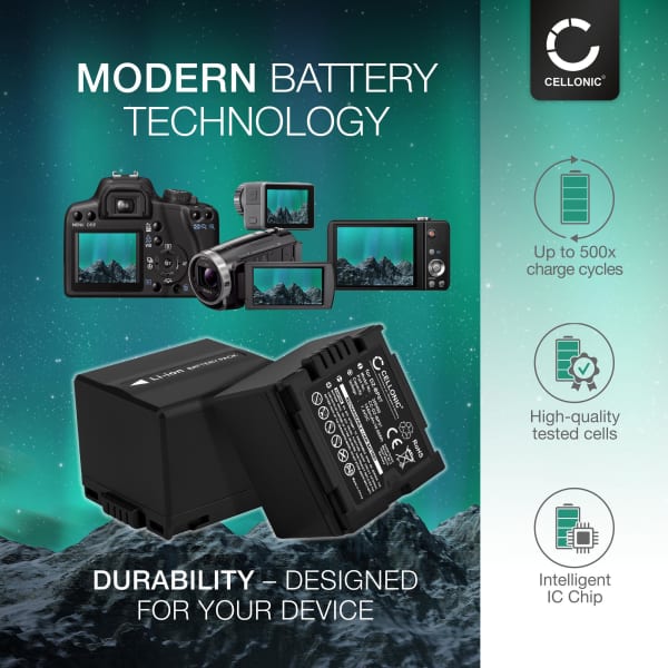3 X Zestaw Baterii Vhbw 2000 MAh Do Kamery Panasonic SDR-H20, H40, H50, H80, H90, H250, H280, VDR-D50, D160, D220, D310, NV-GS320, GS330 - View #10
