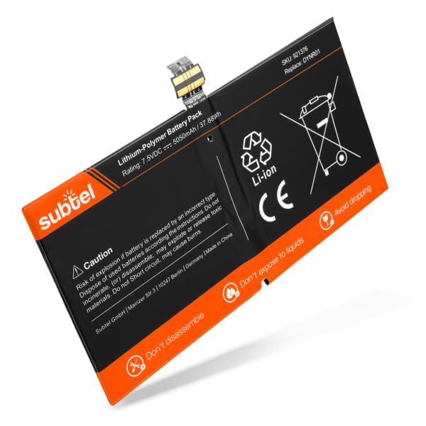 Batteria per portatile Microsoft Surface Pro 4 1724, Microsoft G3HTA027H ricambio per laptop 5050mAh 7.5V Batteria per portatile Microsoft Surface Pro 4 1724, Microsoft G3HTA027H ricambio per laptop 5050mAh 7.5V