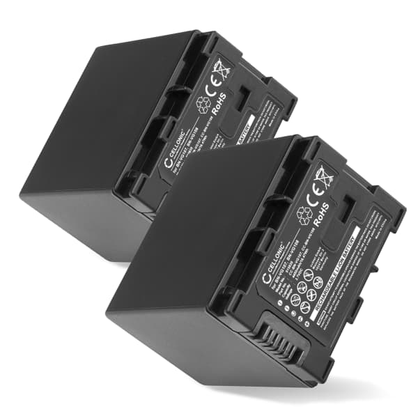 2x Akku kameraan JVC GZ-HM650 GZ-MG750 GZ-MS110 GZ-MS210 GZ-MS215 GZ-MS216 - BN-VG107 -VG108 -VG114 -VG121 (4450mAh, 3.7V) tuotemerkiltä CELLONIC