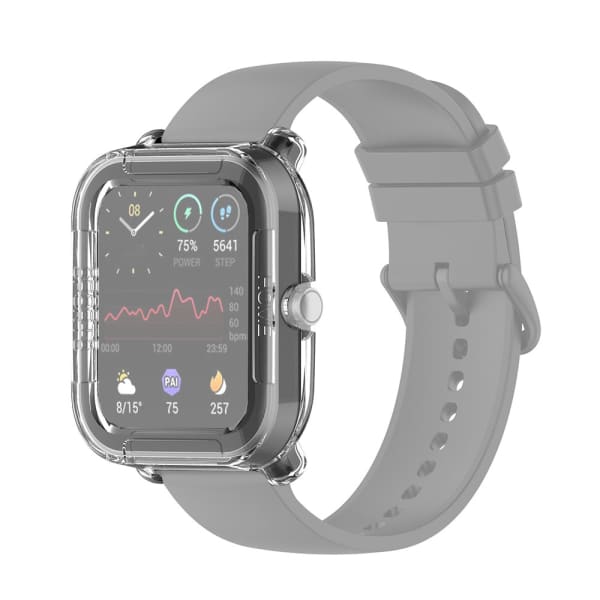 subtel Protective Case for Amazfit GTS 2 mini Fitness Tracker GPS Smart Watch Cover Smartwatch Corner Edge Protector Bumper Case Frame - Crystal Clear