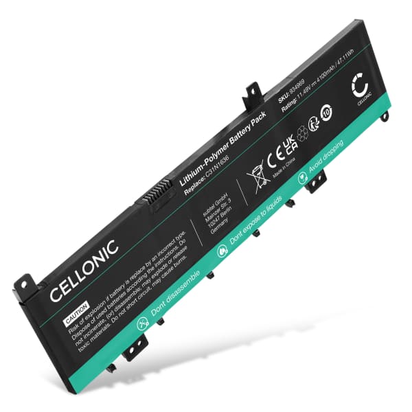 Batteria per portatile ASUS VivoBook Pro 15 N580VD, N580, N580GD, N580VN, X580, C31N1636, C31PNCH ricambio per laptop 4100mAh 11.49V Batteria per portatile ASUS VivoBook Pro 15 N580VD, N580, N580GD, N580VN, X580, C31N1636, C31PNCH ricambio per laptop 4100mAh 11.49V