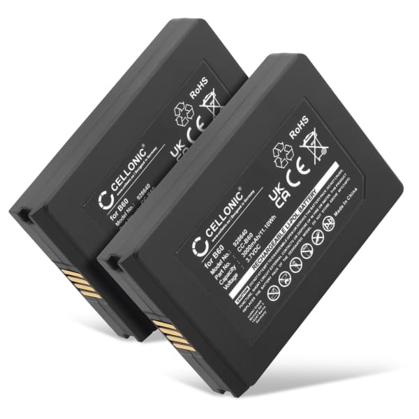 2x Batterie B60 per Vectron MobilePro 3, POS MobilePro III Affidabile ricambio da 3000mAh per terminale POS della Vectron 2x Batterie B60 per Vectron MobilePro 3, POS MobilePro III Affidabile ricambio da 3000mAh per terminale POS della Vectron