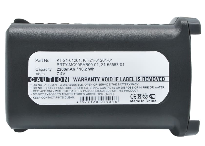 Symbol 21-61261-01 Battery for Symbol MC9190, MC9000, MC9050, MC9060, MC9060-G, MC909, MC9090, MC9097, MC909X-K MDE Barcode Scanner Battery Replacement - 2200mAh 7.4V Li Ion Symbol 21-61261-01 Battery for Symbol MC9190, MC9000, MC9050, MC9060, MC9060-G, MC909, MC9090, MC9097, MC909X-K MDE Barcode Scanner Battery Replacement - 2200mAh 7.4V Li Ion