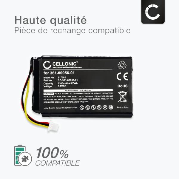 Batterie LI-ION 1100mAh Pour GARMIN Nüvi 30, Nüvi 40, Nüvi 40LM, Nüvi