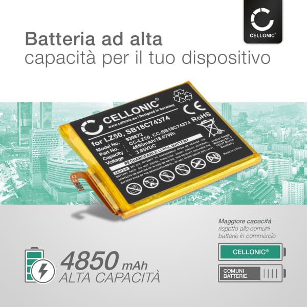 Batteria CELLONIC LZ50 per telefono Motorola Moto G 5G Plus (XT2075) / Moto G100 Ricambio affidabile da 4850mAh per il tuo cellulare smartphone
