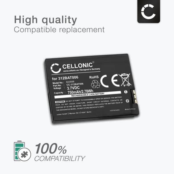 2x CELLONIC Replacement Phone Battery for AVM Fritz!Fon MT-F Fritz! Fon C5 C2 M2 BAK130506 312BAT006 Battery MT-F Batteries 750mAh