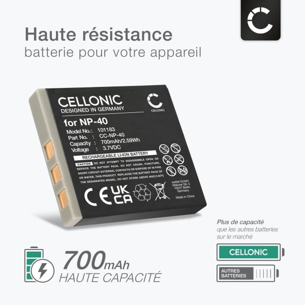 Batterie De Rechange Pour Appareil Photo Pentax Optio MX4 - NiMH 1800mAh - Marque Otech - Neuf