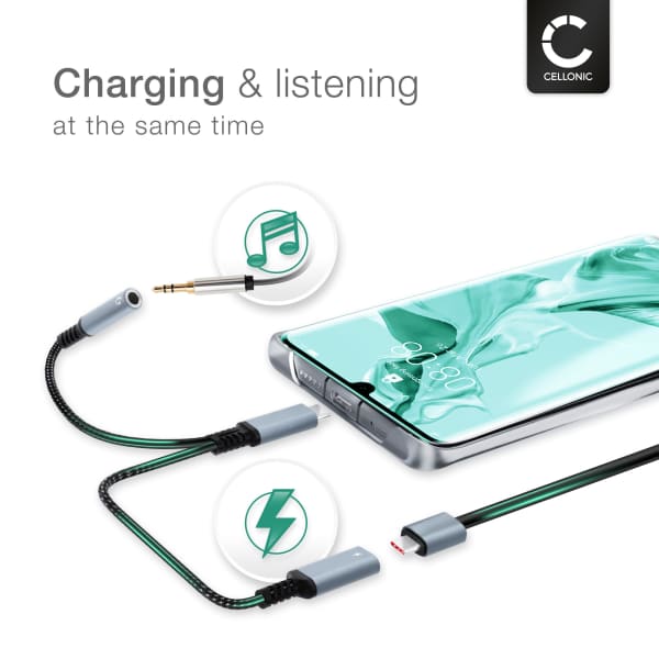 USB C Splitter 1 In 2 Out Sound Adapter Double USB C Headphone Fast Power Delivery