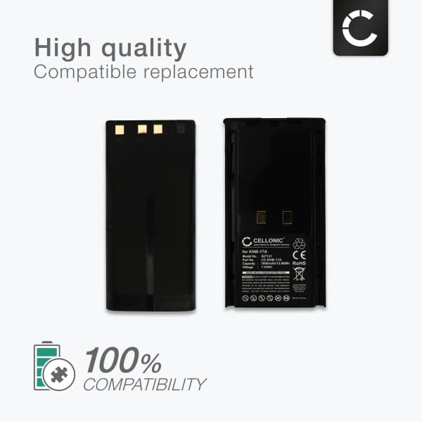 Akku radiopuhelimeen Kenwood TK-290 FuG 11b, TK-380, TK-190, TK-180, KNB-16A, KNB-17A, KNB-21N - NiMH, 1800mAh  tuotemerkiltä CELLONIC