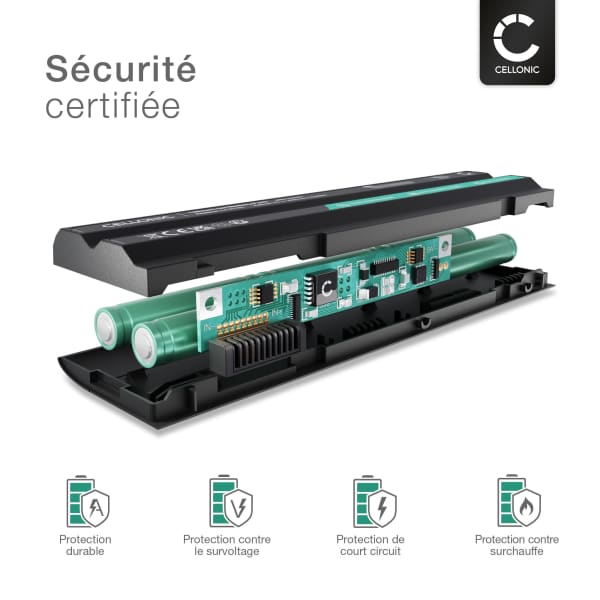 Batterie pour Acer Aspire E15, E1-571, E14, E5-571P, E1-571, E5-411, E5-411G, Extensa EX2509, EX2510, EX2510G, E5 AL14A32, AL14A32 11.1V 4400mAh de CELLONIC