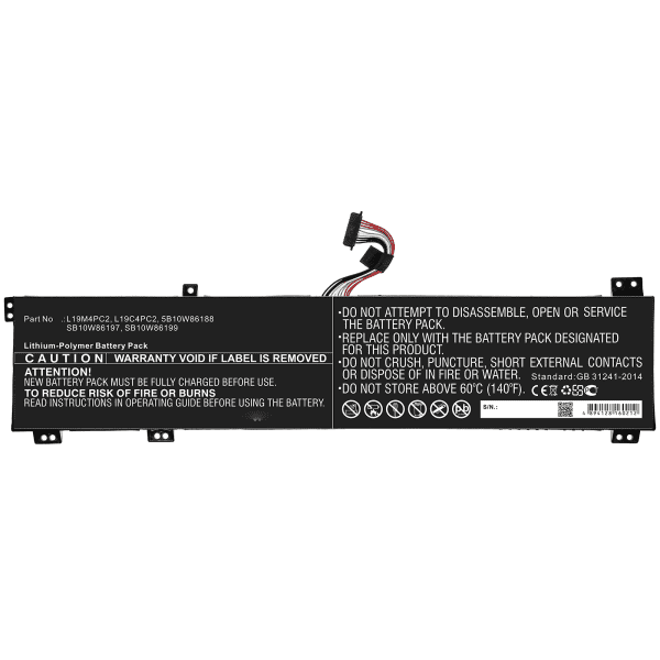 Battery for Lenovo Legion 5 17ARH05H, Legion 7 15IMH05, Legion 7 15IMHg05 15.4V 5180mAh from CELLONIC
