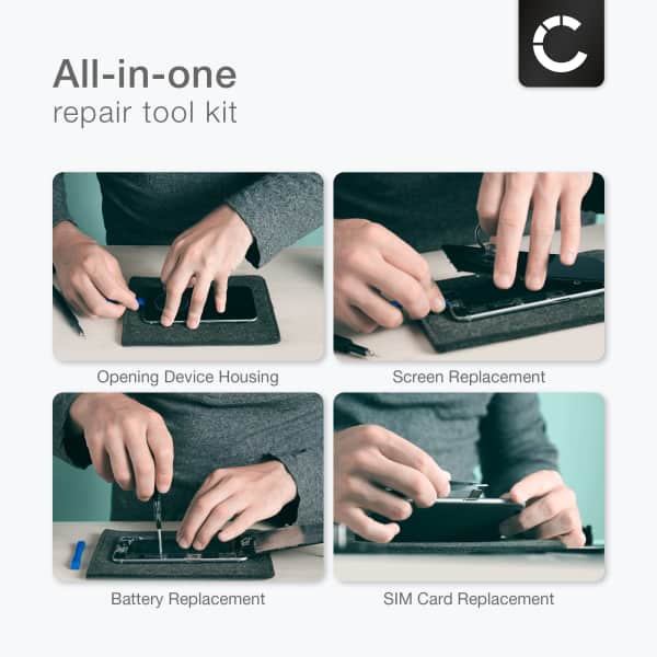 Battery for kompatibel mit Dell Latitude 7389, 12, K5XWW 7.6V 4200mAh + Tool-kit from CELLONIC