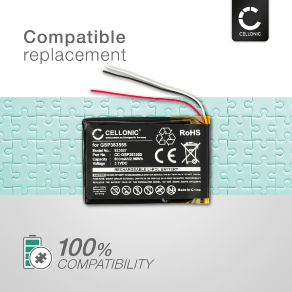 Akku JBL Clip 2 kaiuttimeen - 3.7V, 800mAh tuotemerkiltä CELLONIC