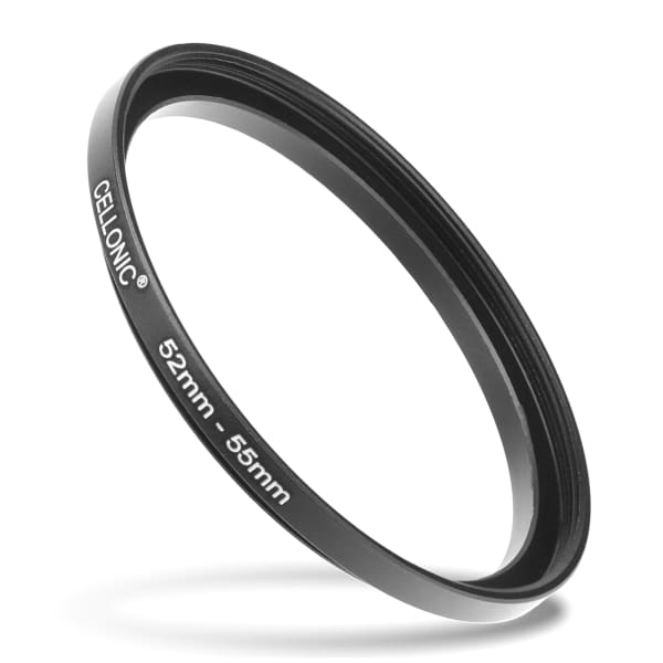 Sovitinrengas kameraan 52 mm - 55 mm, korotusrengas, matta musta step up ring Sovitinrengas kameraan 52 mm - 55 mm, korotusrengas, matta musta step up ring