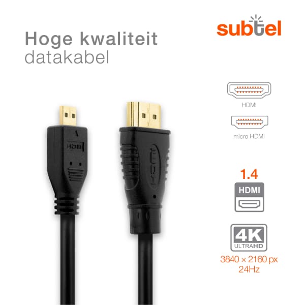 Micro HDMI Type D kabel voor Hero 7, Hero 3m