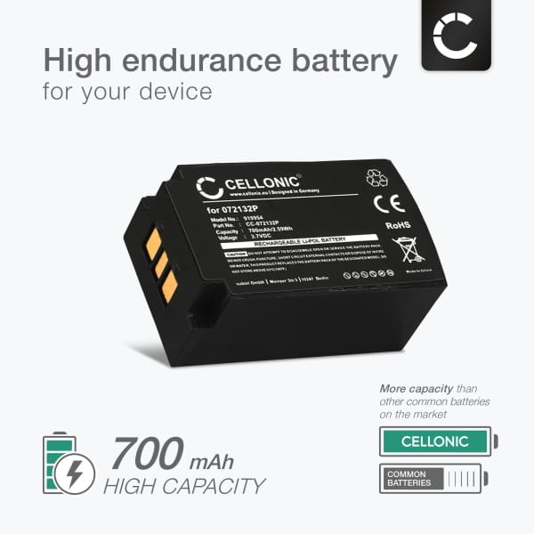 2x PF056001AA, 1|CP7/20/33-2 Battery for Parrot Zik 1.0 700mAh Headphone / Headset Battery Replacement