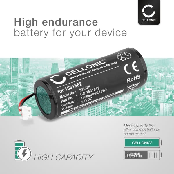 Akku for Wella Xpert HS71, HS71 Profi, HS75 Carvis HS75 (1400mAh, 3.7V) â€“ CELLONIC