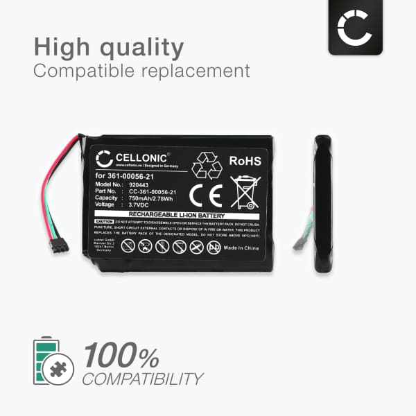 Garmin DriveAssist 51 LMT-S vaihtoakku tuotemerkiltä subtel. 750mAh navigaattorin akku
