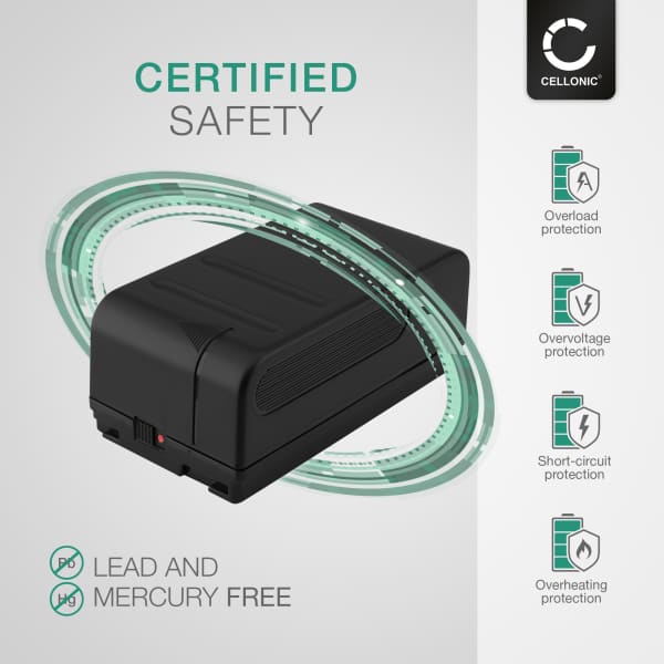 Battery for Sony CCD-F55, CCD-380, CCD-TR2000, CCD-F35, CCD-20061, CCD-V900, CCD-V5000 NP-66 (4200mAh, 6V) from CELLONIC