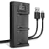 USB Dual Charger (NP-FM50 NP-QM91) for Sony CCD-TVR118 CCD-TRV138 HDR-HC1 GV-D1000 HDR-SR1 DCR-PC100 DCR-TRV350 DCR-TRV460 + 1m USB Cable from CELLONIC-1 thumbnail