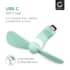 CELLONIC USB C Phone Fan for Smartphone, Mobile Phone, Tablet, Switch - Cute & Powerful Type C OTG Plug In Mobile Fan - Mini, Portable Travel Fan - turquoise-2 thumbnail