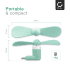 CELLONIC USB C Phone Fan for Smartphone, Mobile Phone, Tablet, Switch - Cute & Powerful Type C OTG Plug In Mobile Fan - Mini, Portable Travel Fan - turquoise-5 thumbnail