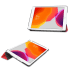 Book Tablet Case with Stand for Apple iPad 10.2 2019, 2020, 2021 (7th, 8th, 9th Gen) Synthetic Leather Protective Folding Flip Folio Wallet Tri Fold Bookcase Cover Sleeve - Red-6 thumbnail