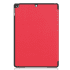 Book Tablet Case with Stand for Apple iPad 10.2 2019, 2020, 2021 (7th, 8th, 9th Gen) Synthetic Leather Protective Folding Flip Folio Wallet Tri Fold Bookcase Cover Sleeve - Red-3 thumbnail