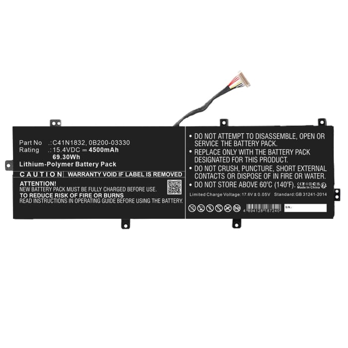 Batterij voor ASUS Pro P3540FA, Pro P3540FB, Pro 3548FB Laptop - 4500mAh 15.4V