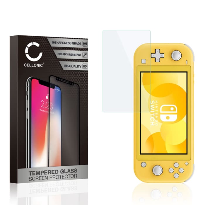 Screenprotector compatibel met Nintendo Switch Lite console display (2.5D, 9H, 0,33mm, Full Glue)