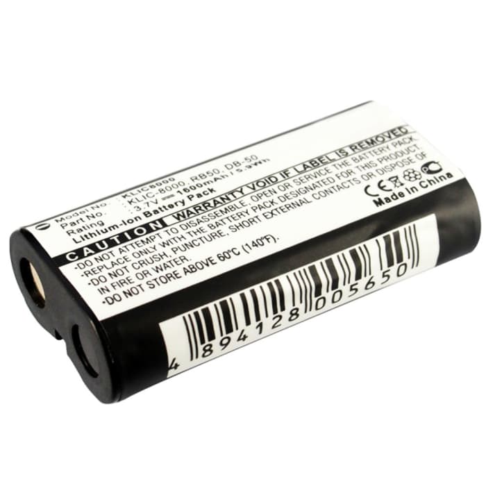 Bateria Kodak KLIC-8000 1600mAh - KLIC-8000, Batería recargable para camaras Kodak Easyshare Z1012 IS Z1015 IS Z1085 IS Z1485 IS Z612 Z712