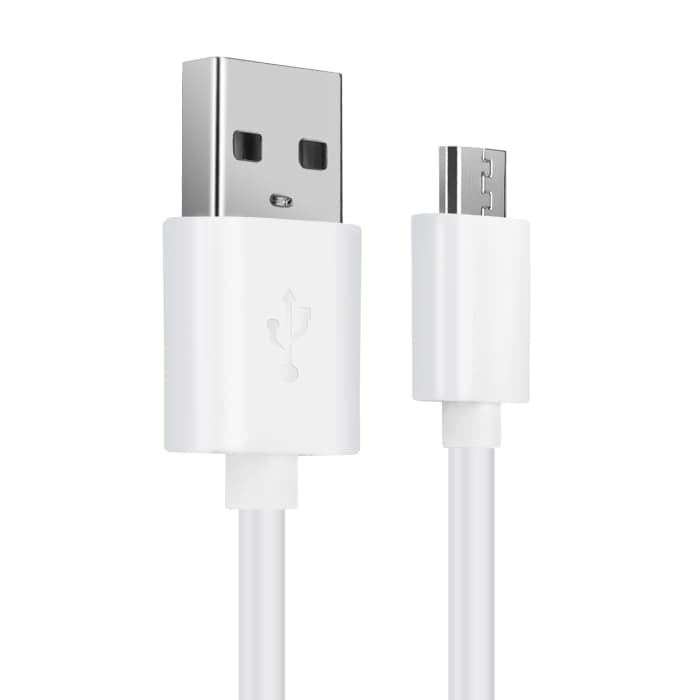 USB Kabel compatibel met Samsung Galaxy S7, S6, S5, S4, S3, S2 / Edge / Plus / Note 5, 4, 3, 2 / A7, A6, A5, A3 / J7, J5, J3 - 1m Oplaadkabel Datakabel 2A PVC smartphone wit