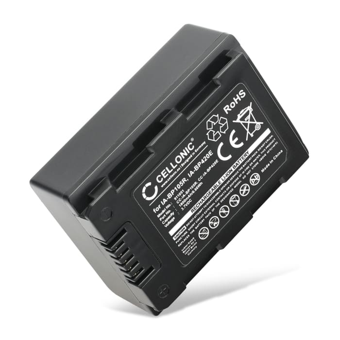 Batteria IA-BP105R IA-BP210E IA-BP420E per fotocamera Samsung HMX-F90 F80 F900 F800 HMX-H200 H400 H300 SMX-F40 F44 F70 F50 F54 F53 F500 F700 HMX-S10 Affidabile ricambio da 1800mAh, marca subtel®