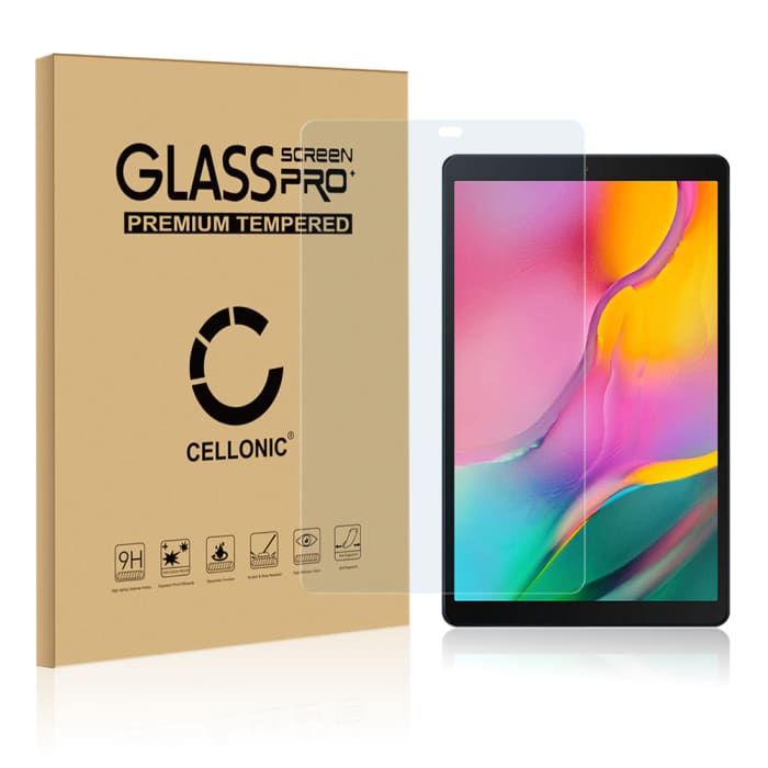 Protector de pantalla tablet Samsung Galaxy Tab A 10.1 2019 (SM-T510 / SM-T515) de CELLONIC® - (Calidad HD / 3D Full Cover / 0,33mm / 9H), Tablet Screen protector, Tempered glass, Cristal templado