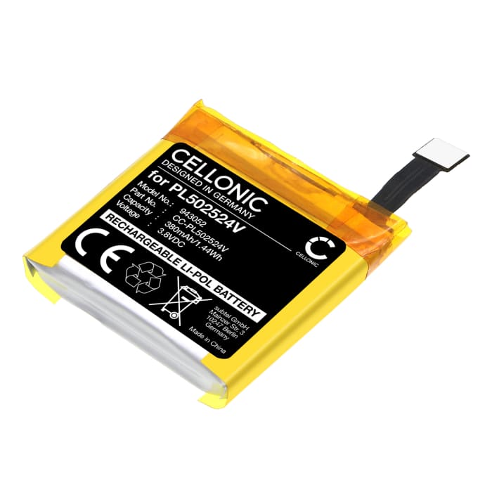 Battery for Amazfit Verge Lite, GTR47, A1818, A1811 - 380mAh, 3.8V from CELLONIC