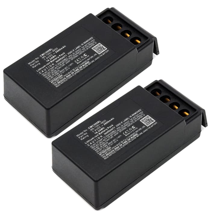 2x Batterij voor Cavotec M9-1051-3600 EX MC-3 MC-3000 (Version 1) - M5-1051-3600 (2600mAh) vervangende accu