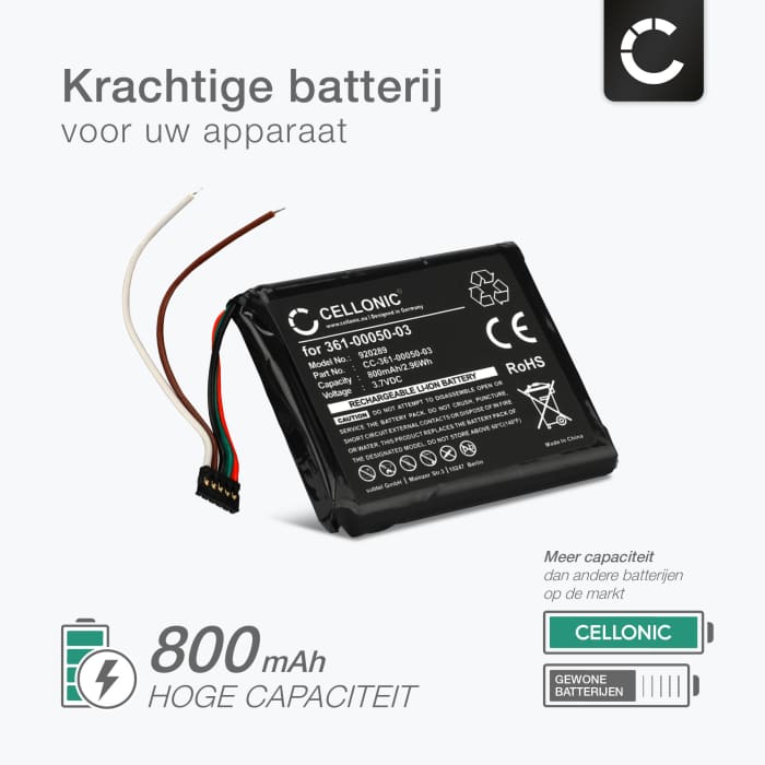 361-00050-03,361-00050-10 GPS accu voor Garmin Edge 510 - 800mAh + Schroevendraaier-set vervangende batterij navigatie